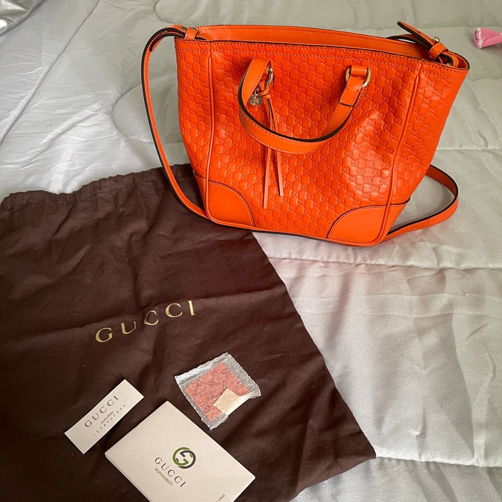 Gucci GG Marmont Crossbody Ophidia Orange Tote